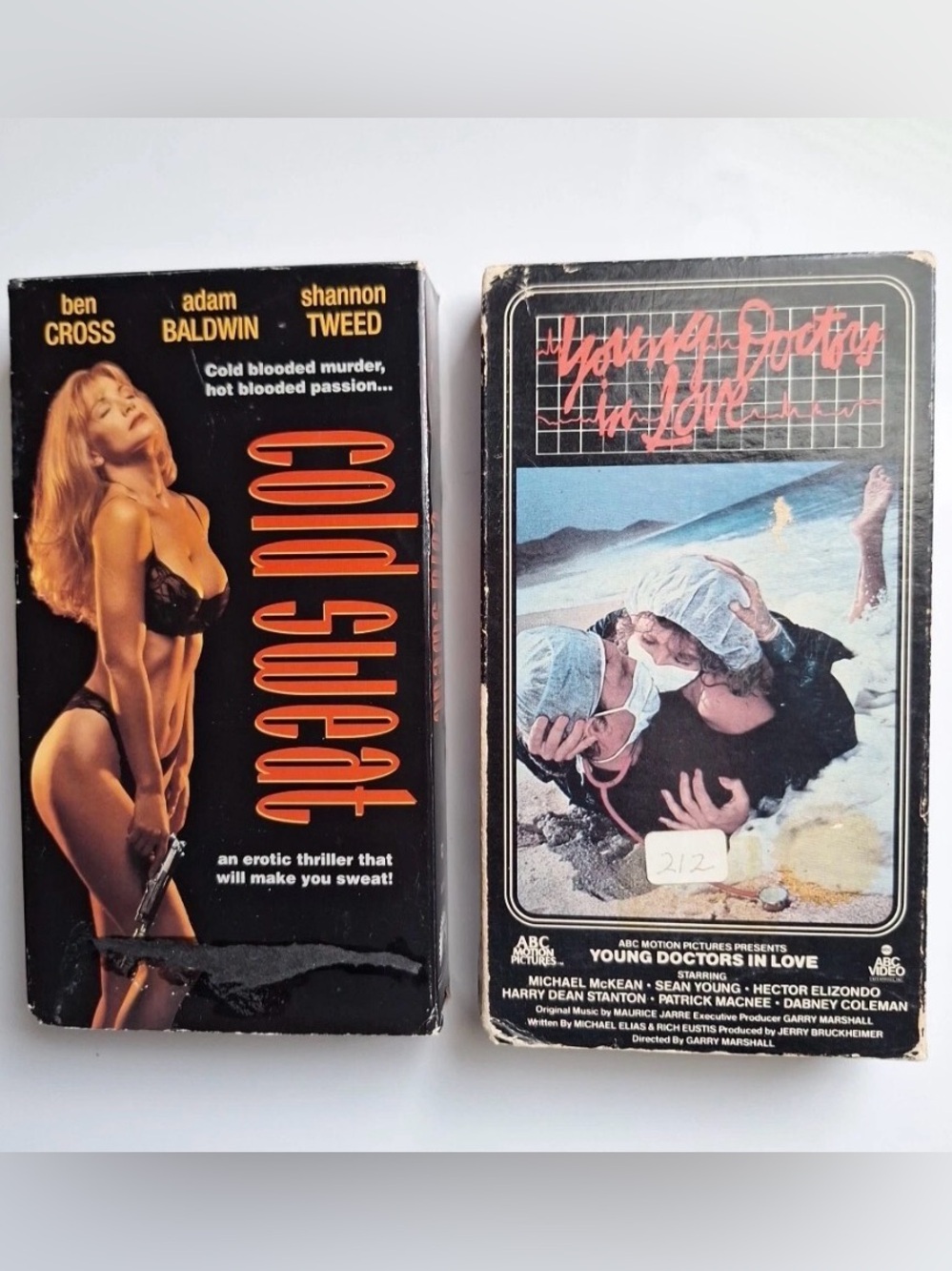 Cold Sweat & Young Doctors In Love VHS Double Feature Cult Classics Hard R RETRO